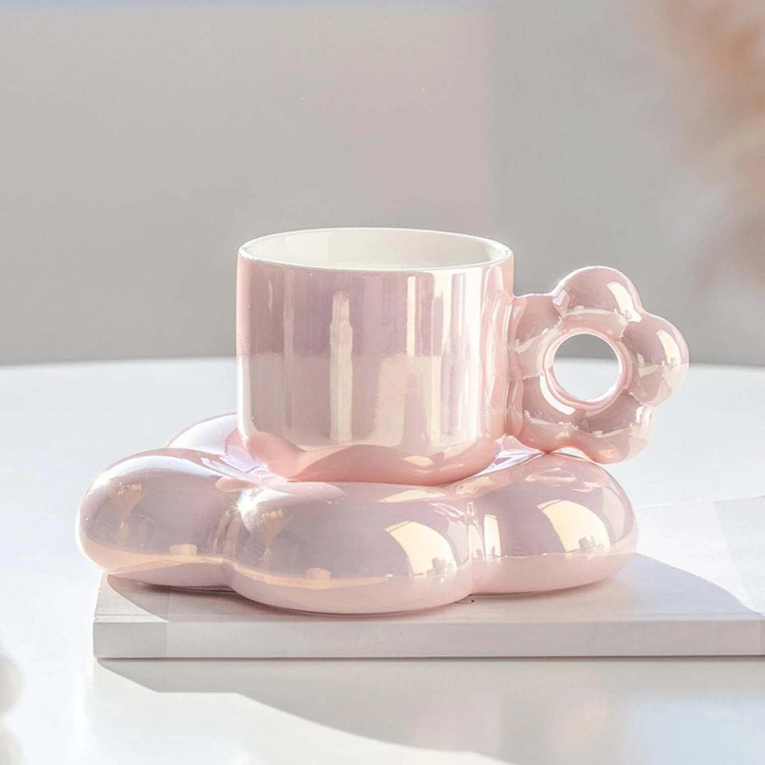 Set of Elegant and Stylish Floral Ceramic Coffee Mug Cup with Matching Saucer - Ideal for Coffee Lovers - Perfect for Cappuccino
Set of Elegant and Stylish Floral Ceramic Coffee Mug Cup with Matching Saucer - Ideal for Coffee Lovers - Perfect for Cappuccino