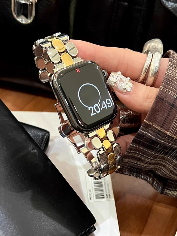 Luxury Stainless Steel Band For iWatch Ultra 10 9 8 7 SE 6 5 Metal Bracelet Strap For Apple Watch 38mm 40 41mm 42 45mm 46mm 49mm
Luxury Stainless Steel Band For iWatch Ultra 10 9 8 7 SE 6 5 Metal Bracelet Strap For Apple Watch 38mm 40 41mm 42 45mm 46mm 49mm