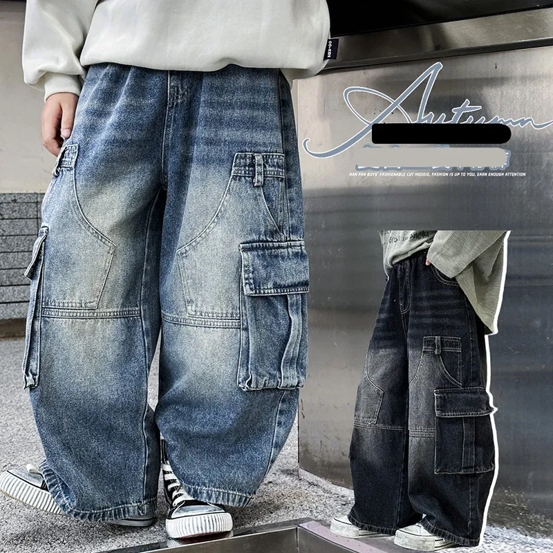 High Quality Kids Heavy Work Baggy Cargo Jeans for Teens Boy Loose Fit Pocket Denim Pants Tweens Child Fashion Jeans Trousers
High Quality Kids Heavy Work Baggy Cargo Jeans for Teens Boy Loose Fit Pocket Denim Pants Tweens Child Fashion Jeans Trousers