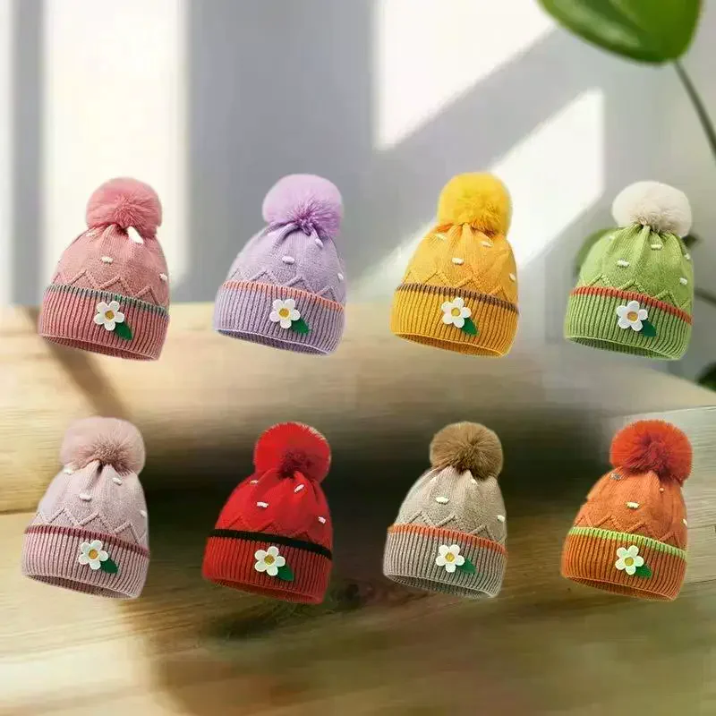 Милая вязаная шапка для девочек, детская шапка, осенне-зимняя теплая шапка из пряжи с цветочным узором, детская шапка в корейском стиле
Милая вязаная шапка для девочек, детская шапка, осенне-зимняя теплая шапка из пряжи с цветочным узором, детская шапка в корейском стиле