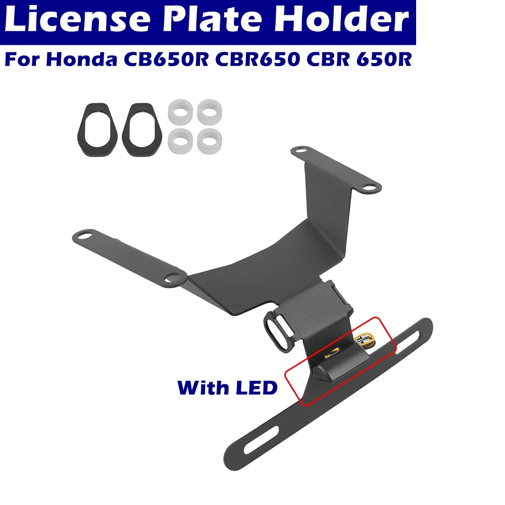 License Plate Holder Rear Tail Frame Fender Eliminator Bracket Kit With LED For Honda CB650R CBR650 CBR 650R 2018-2022
License Plate Holder Rear Tail Frame Fender Eliminator Bracket Kit With LED For Honda CB650R CBR650 CBR 650R 2018-2022