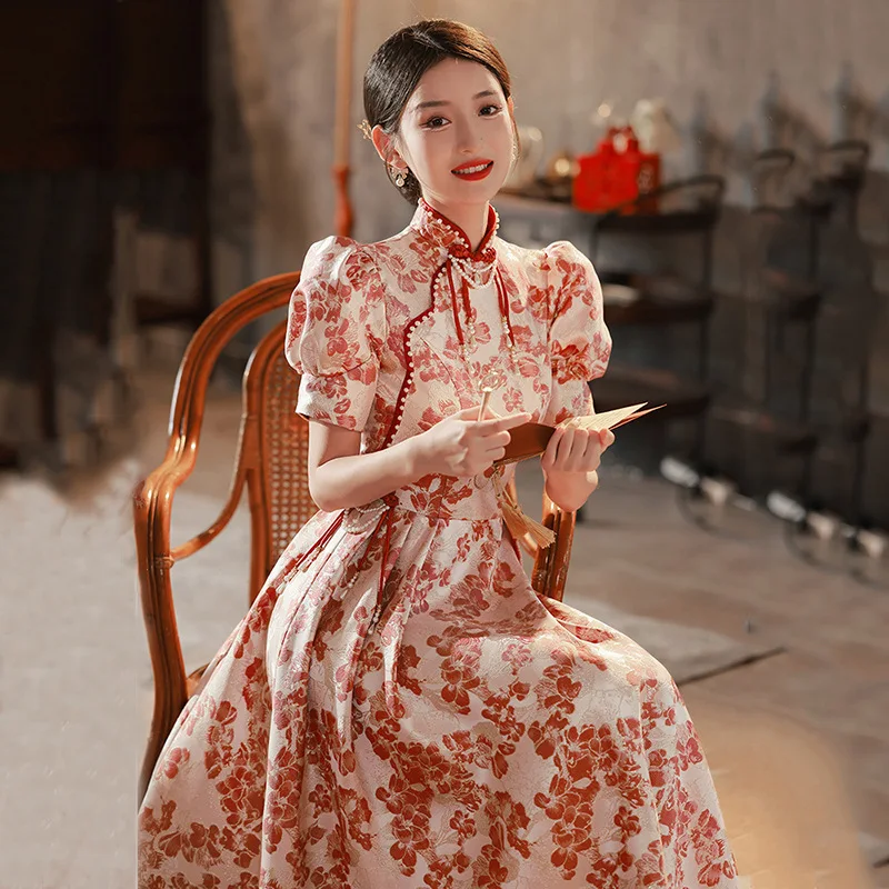 Cheongsam Toast Dress Engagement Evening Gown 2026 New Floral Family Visiting Shoes Appreciation Dinner
Cheongsam Toast Dress Engagement Evening Gown 2026 New Floral Family Visiting Shoes Appreciation Dinner