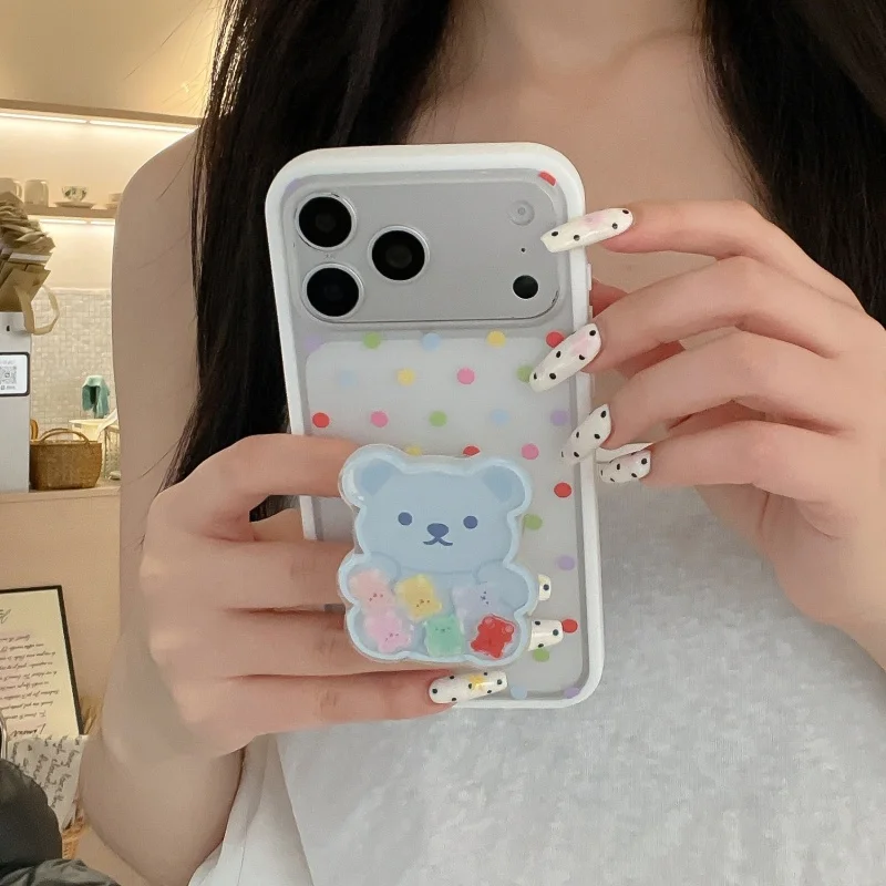 Color Polka Dot Phone Case For iPhone 17 Pro 16 15 Pro Max Back Cover with Shaking Holder Fashion Cartoon Hard Protective Cases
Color Polka Dot Phone Case For iPhone 17 Pro 16 15 Pro Max Back Cover with Shaking Holder Fashion Cartoon Hard Protective Cases