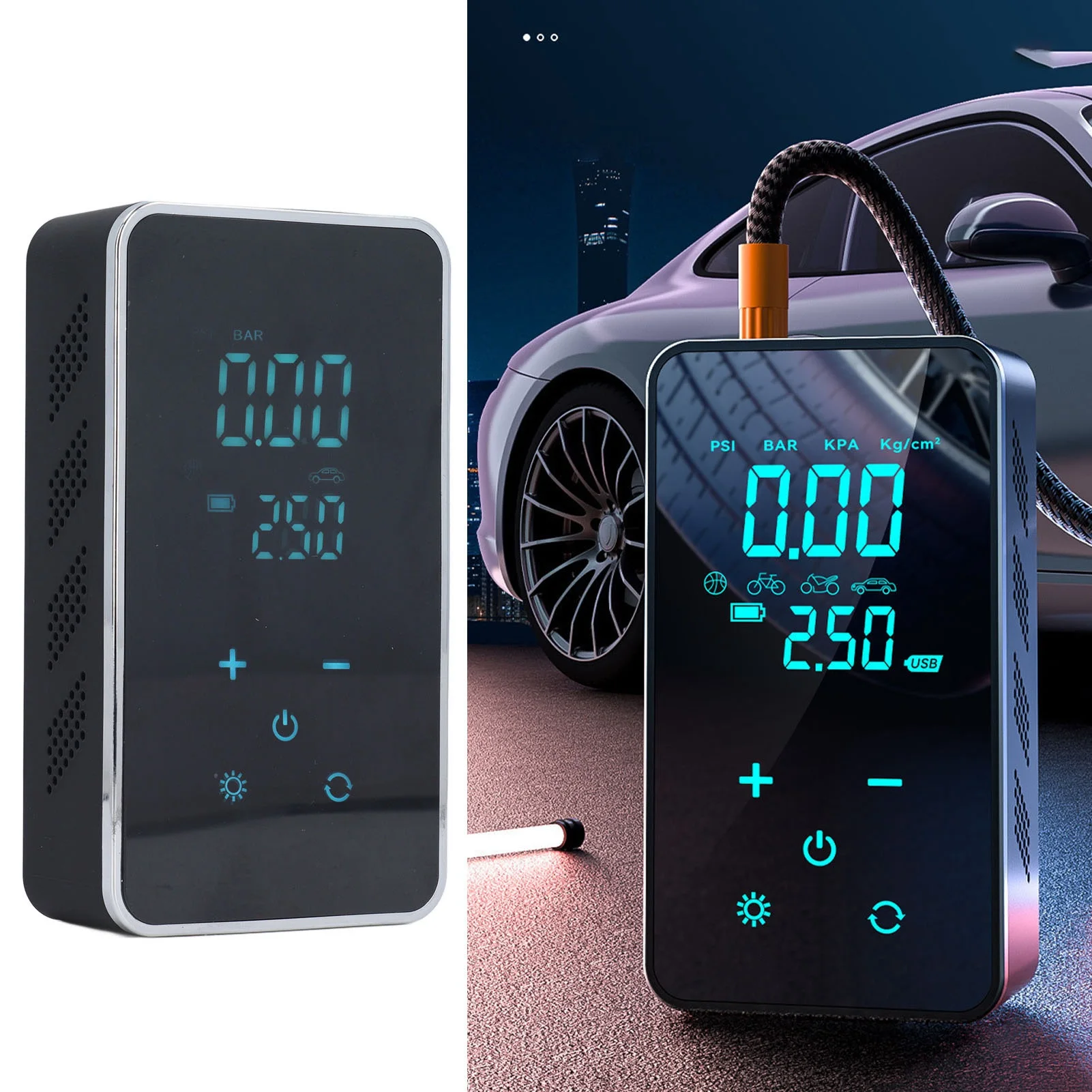 Автомобильный беспроводной воздушный насос, портативный эффективный цифровой дисплей, электрический насос для накачивания шин для шариков колес автомобиля
Автомобильный беспроводной воздушный насос, портативный эффективный цифровой дисплей, электрический насос для накачивания шин для шариков колес автомобиля