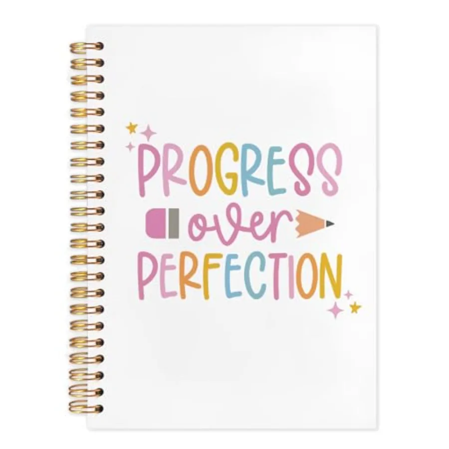 Teacher Appreciation Gifts Spiral Notebook Journal 5.5x8.3, Thank You Teacher Gifts, Progress Over Perfection Inspirational Quo
Teacher Appreciation Gifts Spiral Notebook Journal 5.5x8.3, Thank You Teacher Gifts, Progress Over Perfection Inspirational Quo
