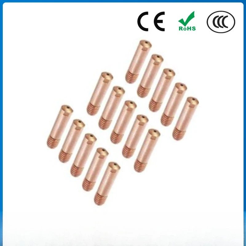 For 15AK conductive nozzle MIG gas shielded welding gun conductive nozzle 0.8/1.0/1.2 conductive nozzle 15PCS
For 15AK conductive nozzle MIG gas shielded welding gun conductive nozzle 0.8/1.0/1.2 conductive nozzle 15PCS