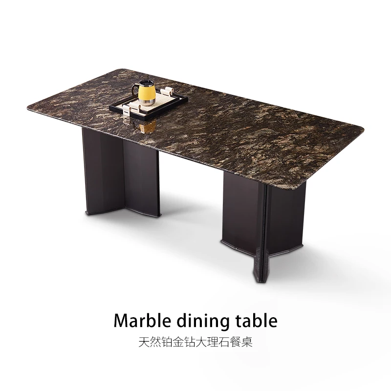 platinum diamond marble dining table Italian light luxury high-end rectangular household small apartment luxury stone table
platinum diamond marble dining table Italian light luxury high-end rectangular household small apartment luxury stone table