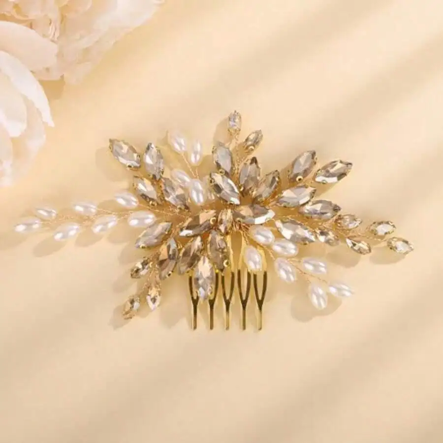 Champagne Pearl Hair Comb For Wedding Brides Bridesmaid Handmade Accessory
Champagne Pearl Hair Comb For Wedding Brides Bridesmaid Handmade Accessory