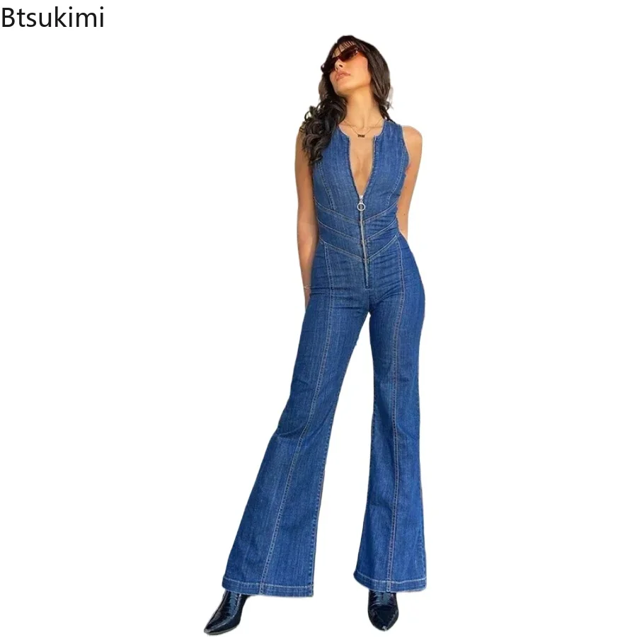 Sexy Backless Heart Cutout Bodycon Jumpsuits for Women New Summer Sleeveless Slim One-Piece Outfits Retro Denim Jumpsuits Femme
Sexy Backless Heart Cutout Bodycon Jumpsuits for Women New Summer Sleeveless Slim One-Piece Outfits Retro Denim Jumpsuits Femme