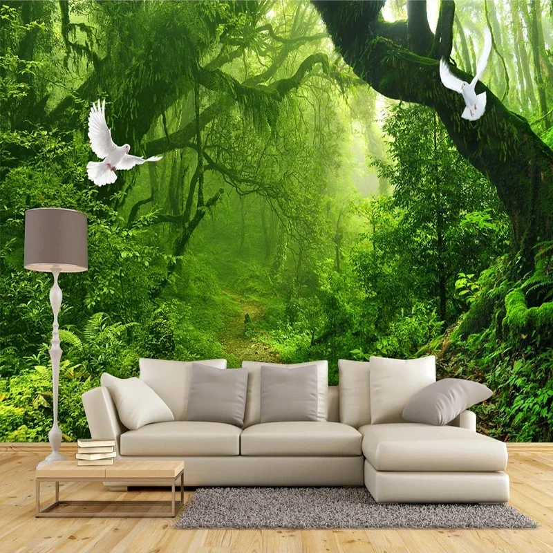 Custom Large Size 3D Photo Wallpaper Waterproof Canvas Green Forest Big Tree Wall Painting Living Room Papier Peint Mural 3D
Custom Large Size 3D Photo Wallpaper Waterproof Canvas Green Forest Big Tree Wall Painting Living Room Papier Peint Mural 3D