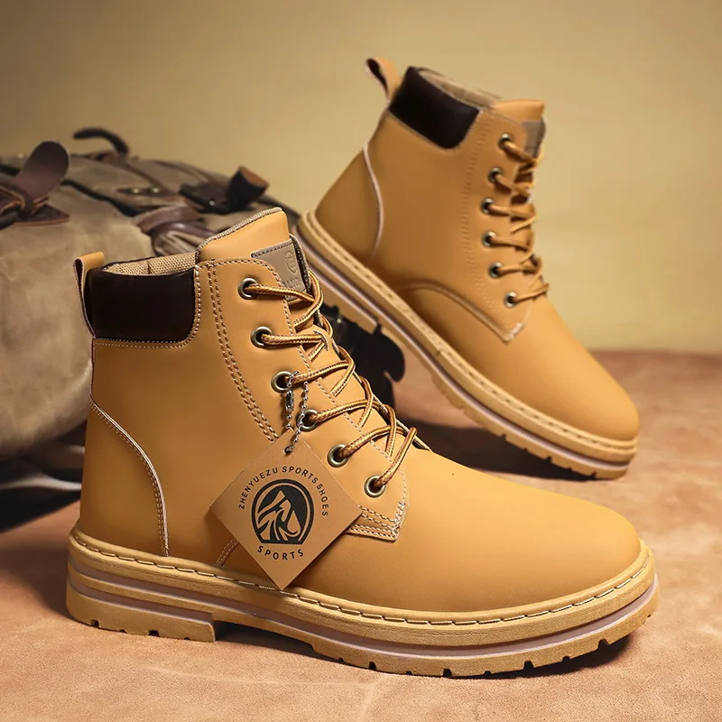 2025 New Men High Top Boots Fashion Casual Leather Boots Lace-Up Motorcycle Ankle Boots Men Non Slip Platform Boot Botas Hombre
2025 New Men High Top Boots Fashion Casual Leather Boots Lace-Up Motorcycle Ankle Boots Men Non Slip Platform Boot Botas Hombre