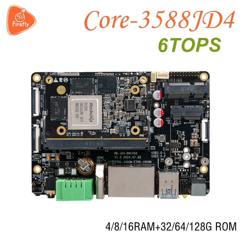 AIO-3588JD4 6TOPS AI Motherboard Large Model 8K Decoding Edge Computing Ruixin Micro RK3588
AIO-3588JD4 6TOPS AI Motherboard Large Model 8K Decoding Edge Computing Ruixin Micro RK3588