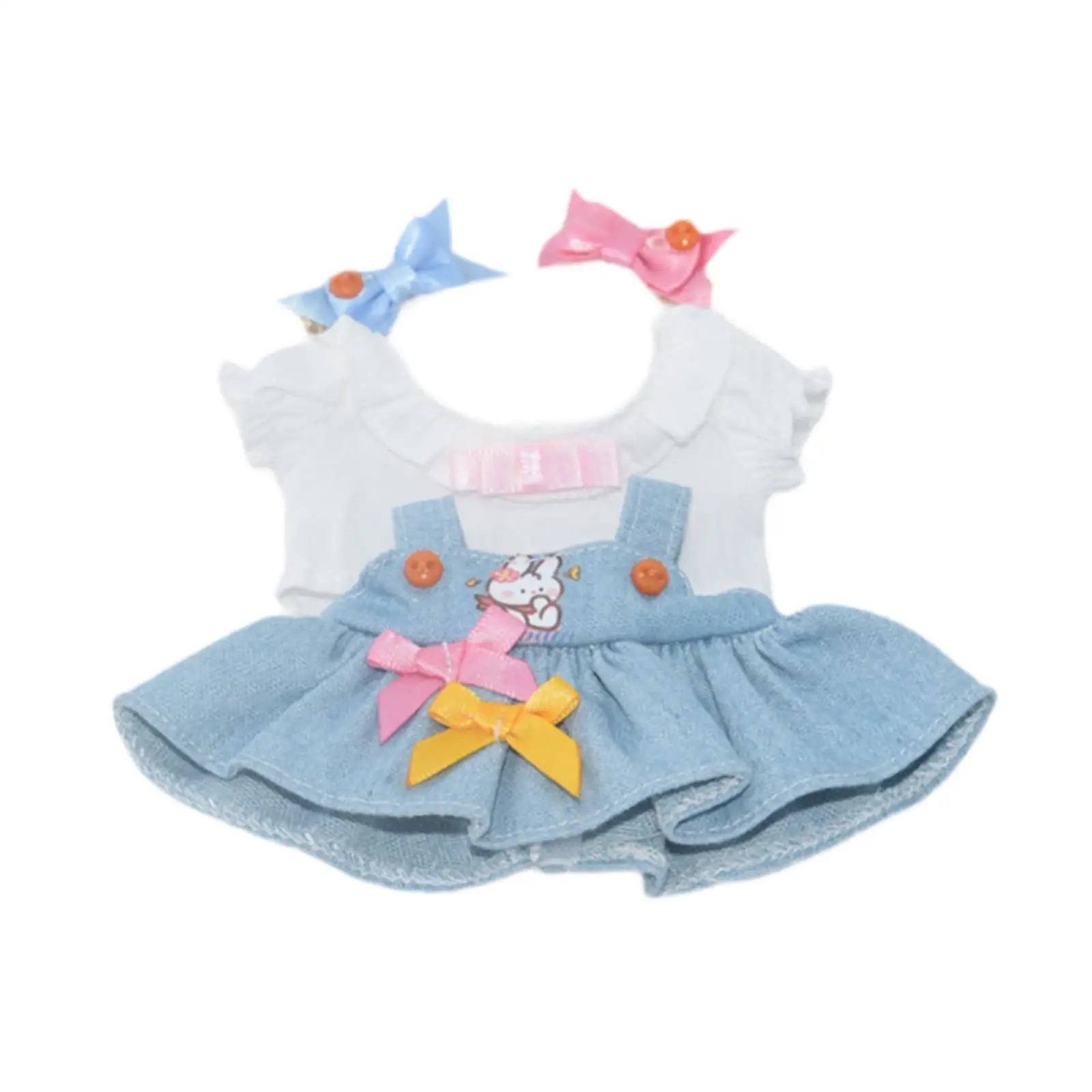 4Pcs Fashion Dolls T Shirt with Dress Bow Hairpin for 15-17cm Girl Dolls Halloween Gifts
4Pcs Fashion Dolls T Shirt with Dress Bow Hairpin for 15-17cm Girl Dolls Halloween Gifts
