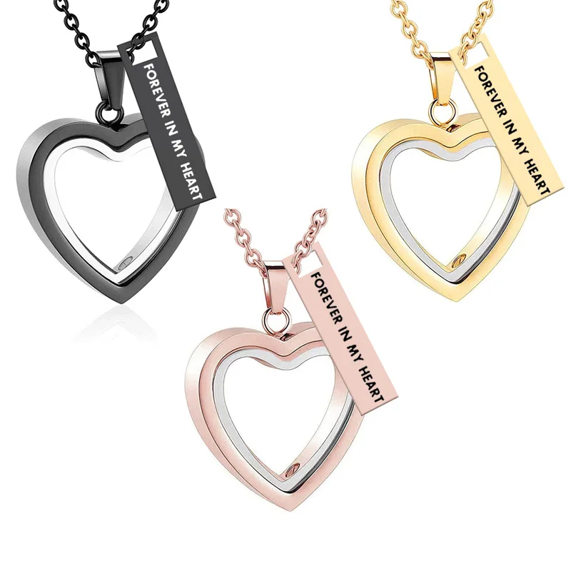Stainless Steel Heart Glass Cremation Locket Necklace Pendant with Tag Memorial Jewelry Accessories Ashes Hair and Perfume
Stainless Steel Heart Glass Cremation Locket Necklace Pendant with Tag Memorial Jewelry Accessories Ashes Hair and Perfume