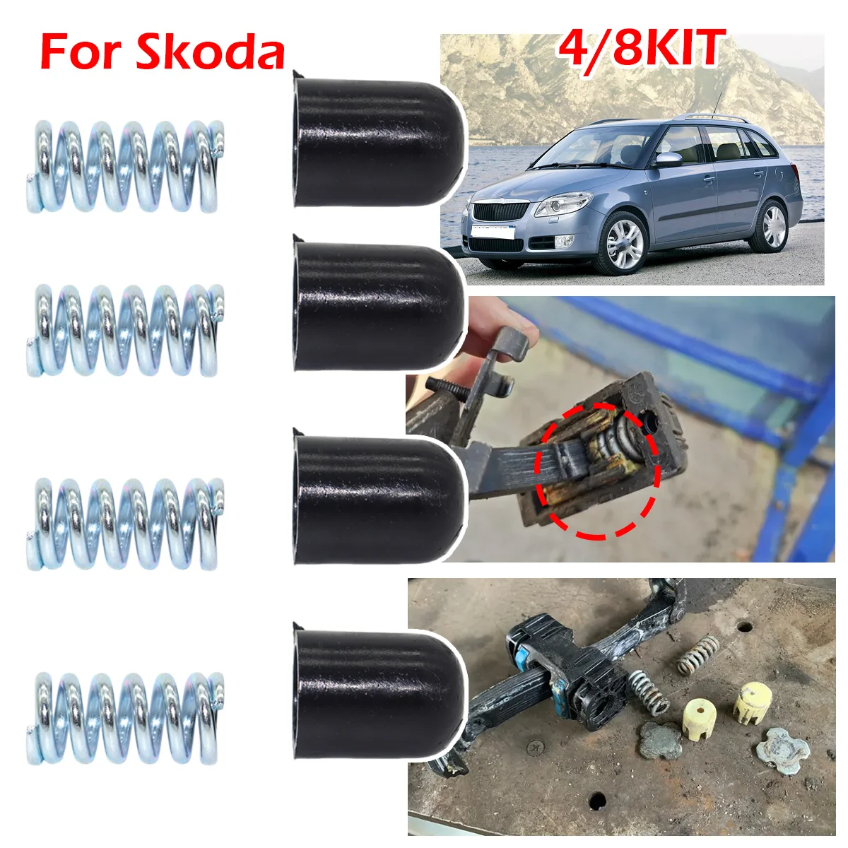 4/8kit Car Door Check Strap Limiter Repair Kit Stopper Damping Spring Clip Black For Skoda RAPID YETI FABIA Cadillac SRX Audi
4/8kit Car Door Check Strap Limiter Repair Kit Stopper Damping Spring Clip Black For Skoda RAPID YETI FABIA Cadillac SRX Audi