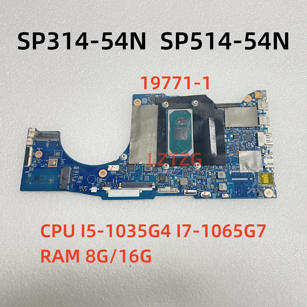 19771-1 для Acer Spin SP314-54 SP314-54N SP514-54, материнская плата для ноутбука, процессор I5 I7-10-го поколения, 8 ГБ/16 ГБ ОЗУ NBHQU11005, 100% тест в порядке
19771-1 для Acer Spin SP314-54 SP314-54N SP514-54, материнская плата для ноутбука, процессор I5 I7-10-го поколения, 8 ГБ/16 ГБ ОЗУ NBHQU11005, 100% тест в порядке