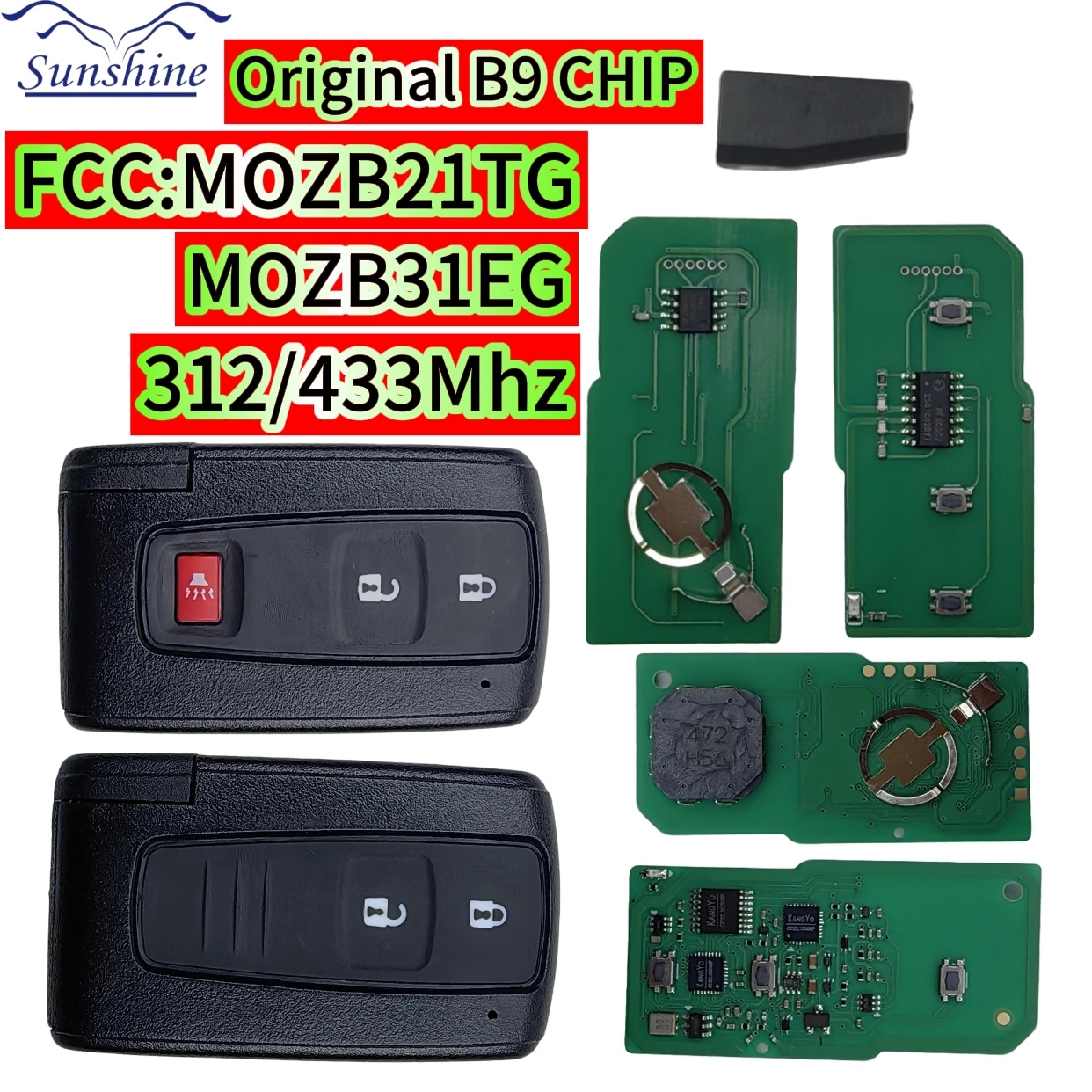 Sunshine 2/3 Buttons 312/433MHz B9Chip For Toyota Prius 2004 -2009 Auto Smart Remote Control Key Fob FCC:MOZB21TG MOZB31EG
Sunshine 2/3 Buttons 312/433MHz B9Chip For Toyota Prius 2004 -2009 Auto Smart Remote Control Key Fob FCC:MOZB21TG MOZB31EG