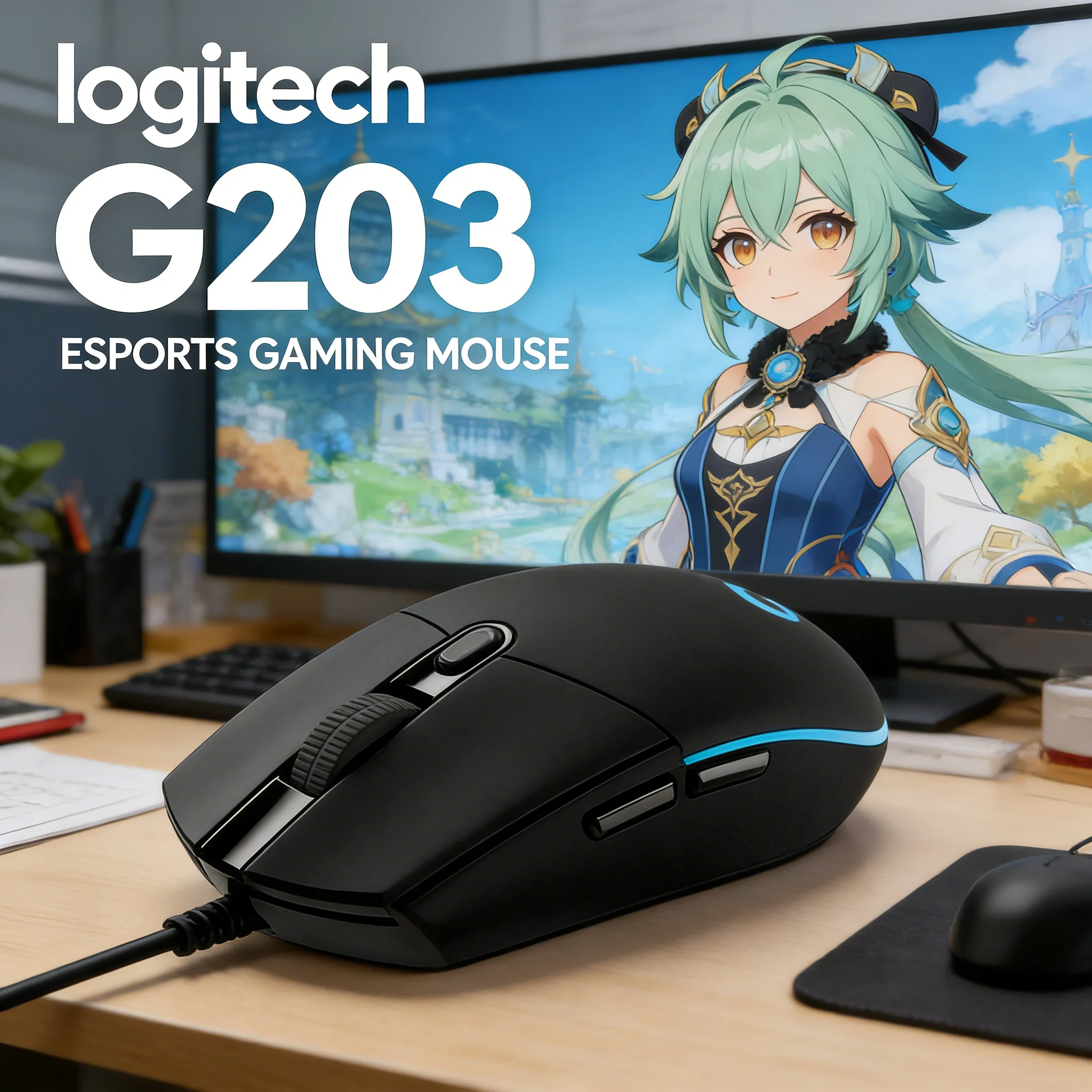 Игровая мышь Logitech G203 проводная, 8000 DPI, RGB-подсветка, кабель 21 метр, эргономичный дизайн для комфортного использования
Игровая мышь Logitech G203 проводная, 8000 DPI, RGB-подсветка, кабель 21 метр, эргономичный дизайн для комфортного использования