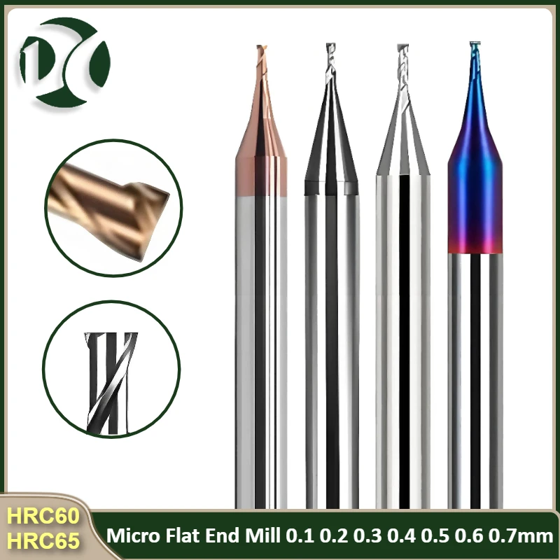 Фреза концевая плоская микро HRC60 HRC65 из карбида вольфрама 0.1 0.2 0.3 0.4 0.5 0.6 0.7 мм, 2-зубая, для ЧПУ гравировки по стали и алюминию
Фреза концевая плоская микро HRC60 HRC65 из карбида вольфрама 0.1 0.2 0.3 0.4 0.5 0.6 0.7 мм, 2-зубая, для ЧПУ гравировки по стали и алюминию