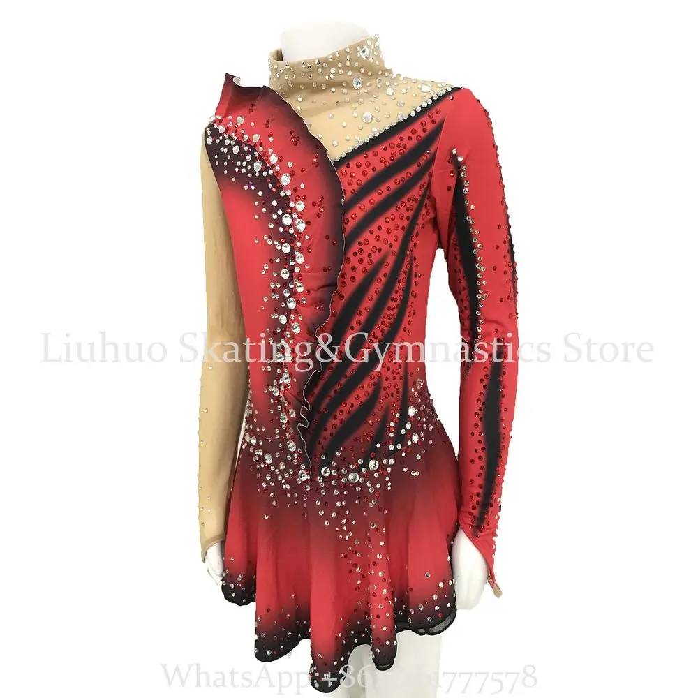 LIUHUO Girls Women Ice Figure Skating Dress Red Spandex Straps Competition Teens Skating Dress Performance Wear
LIUHUO Girls Women Ice Figure Skating Dress Red Spandex Straps Competition Teens Skating Dress Performance Wear