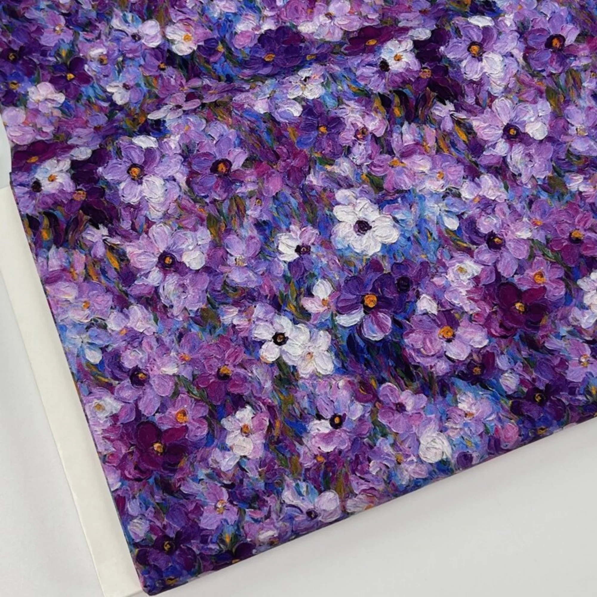 1Meter Purple Oil Painting Small Flowers Pure Cotton Plain Fabric DIY Handmade Dress Material for Clothing Crafts
1Meter Purple Oil Painting Small Flowers Pure Cotton Plain Fabric DIY Handmade Dress Material for Clothing Crafts