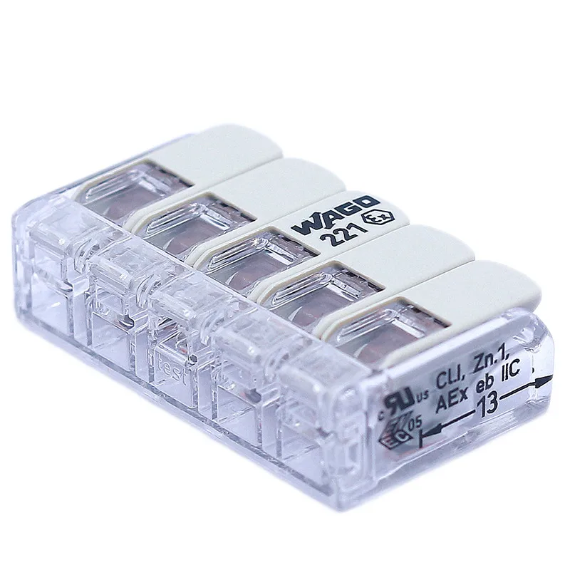 221-685 high-power 6 square meter wire connector quick parallel connection connector
221-685 high-power 6 square meter wire connector quick parallel connection connector