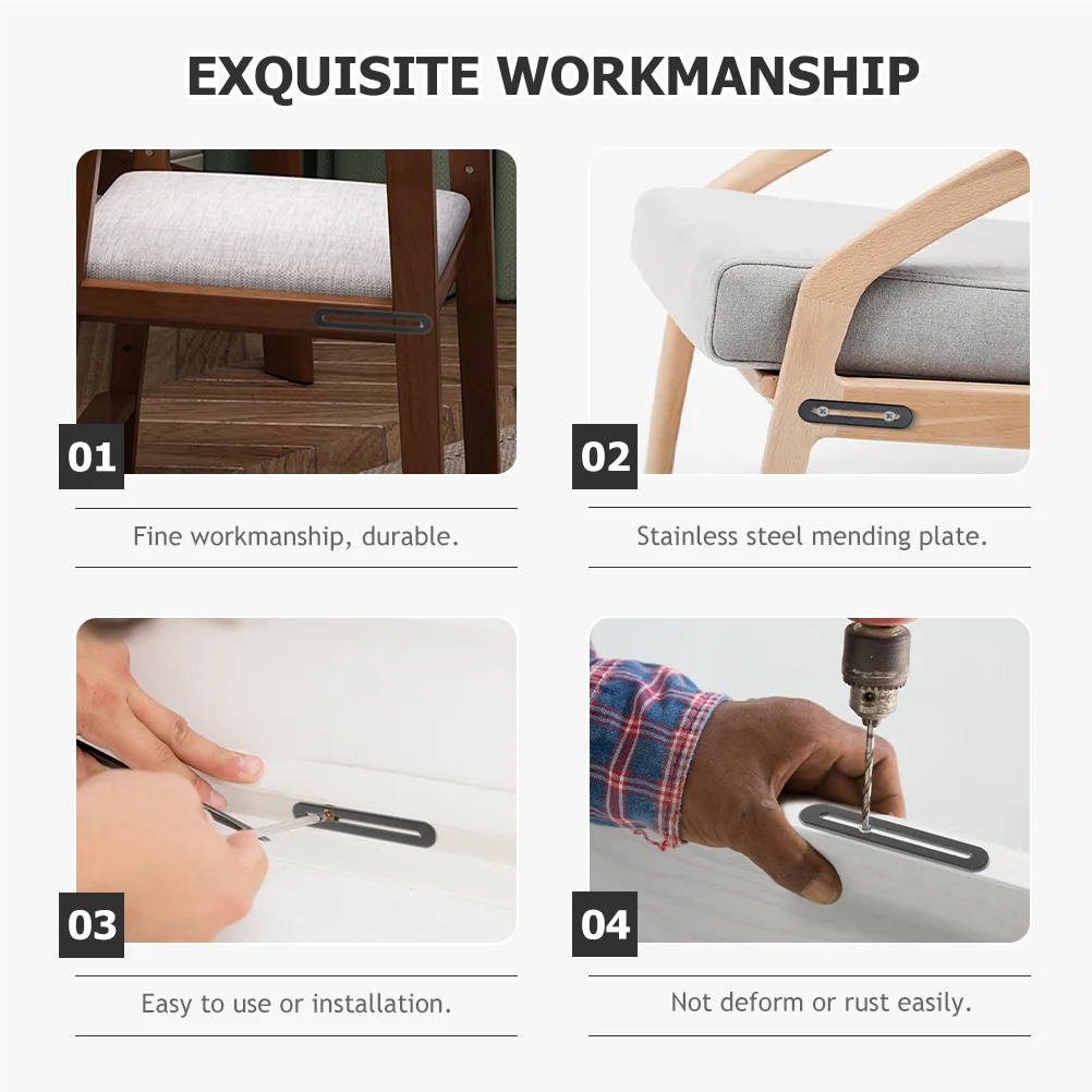 10pcs Straight Bracket Stainless Steel Flat Iron Mending Plate with Long Slot Hole Corner Braces for Wood Metal Connectors
10pcs Straight Bracket Stainless Steel Flat Iron Mending Plate with Long Slot Hole Corner Braces for Wood Metal Connectors