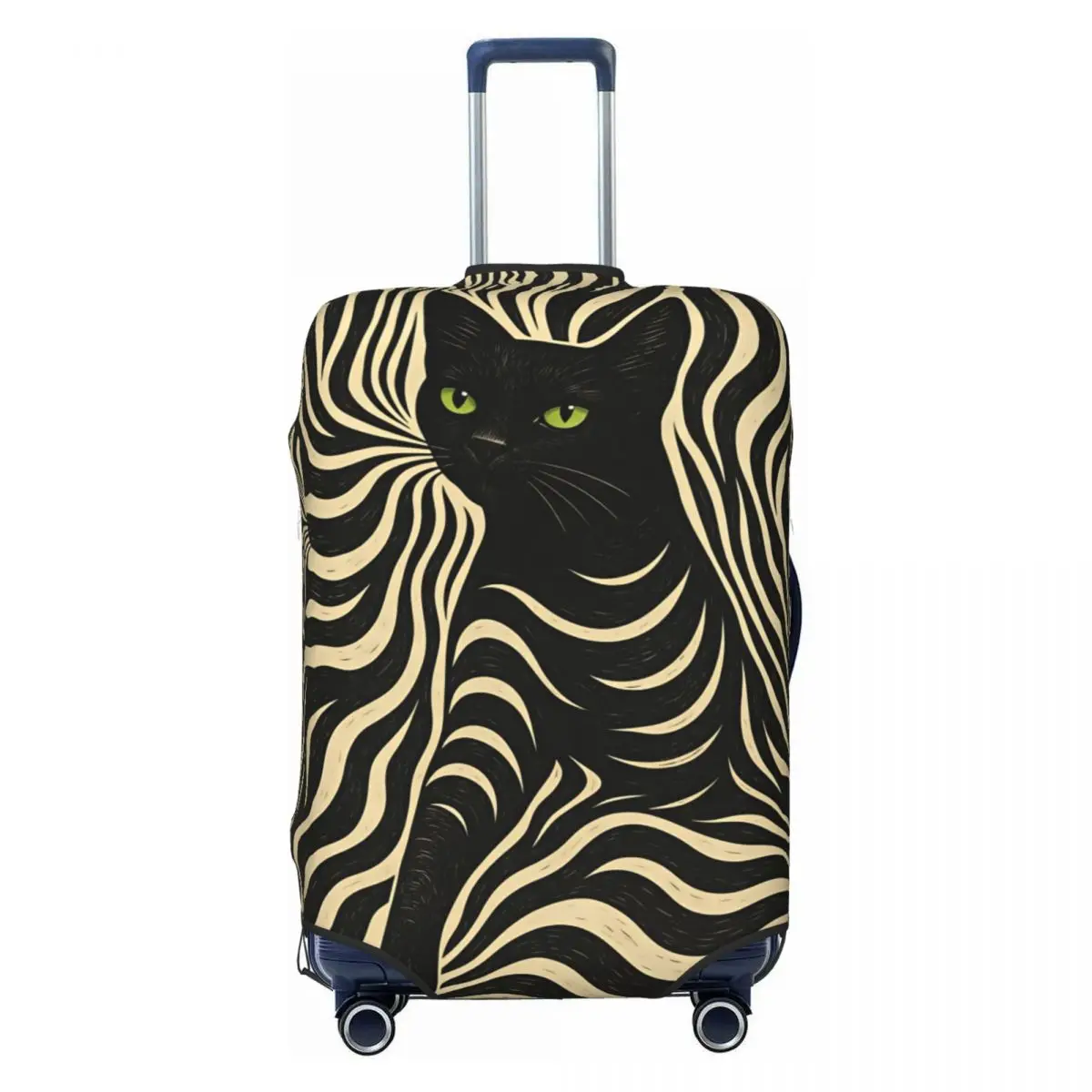 Black Cat Hidden In Swirl Black White Stripes Optical Art Suitcase Cover Useful Travel Protector Luggage Case Vacation
Black Cat Hidden In Swirl Black White Stripes Optical Art Suitcase Cover Useful Travel Protector Luggage Case Vacation