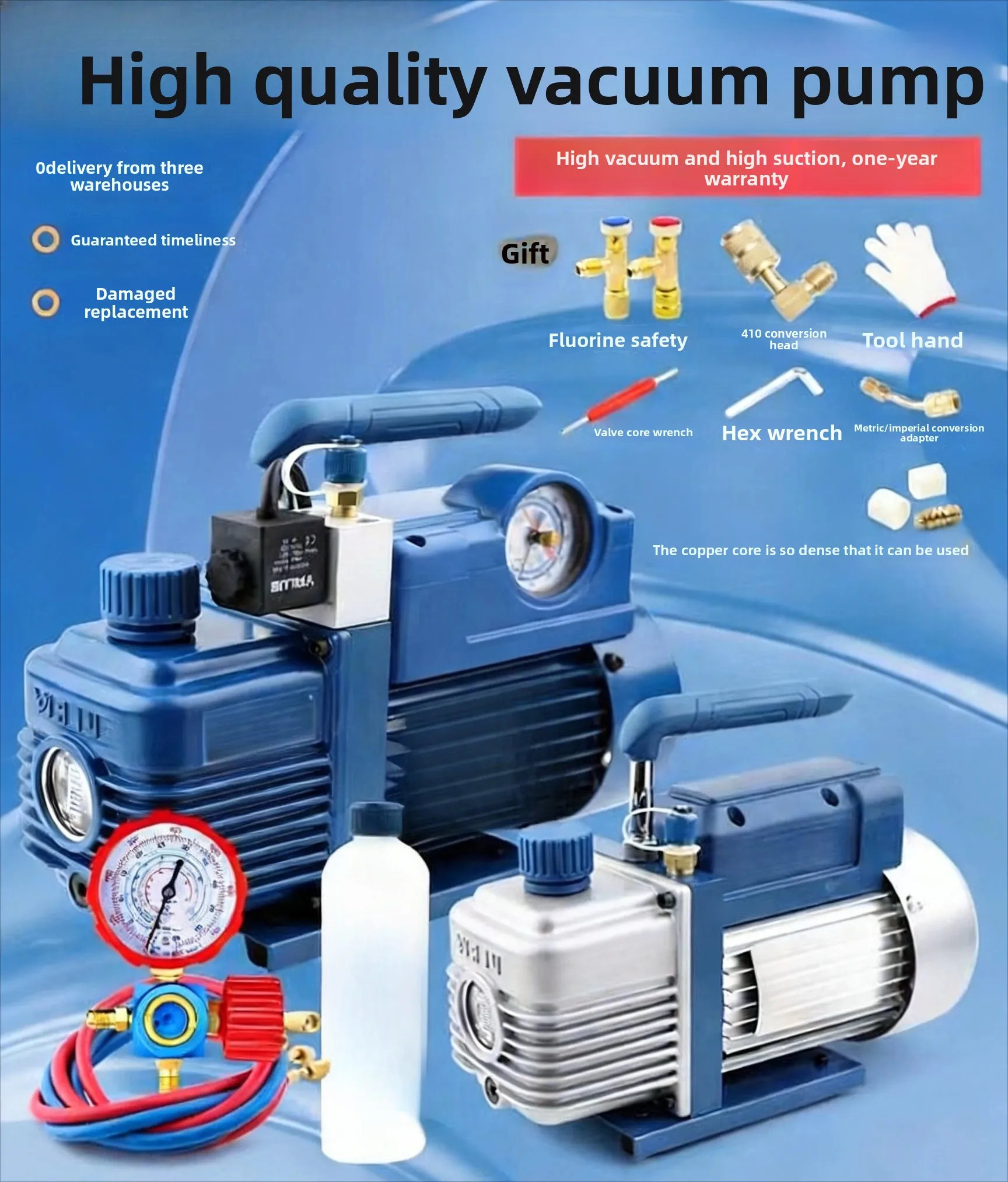 Vacuum pump 1/2/3/4 liter pump V-i280SV air conditioning vacuum pump experimental filter fit
Vacuum pump 1/2/3/4 liter pump V-i280SV air conditioning vacuum pump experimental filter fit