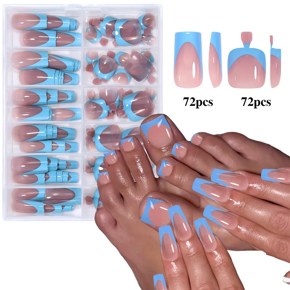 Detachable Long Ballerina Fake Nails and Toe Nails Kit Classic French False Nails Full Cover Nail Tips DIY
Detachable Long Ballerina Fake Nails and Toe Nails Kit Classic French False Nails Full Cover Nail Tips DIY
