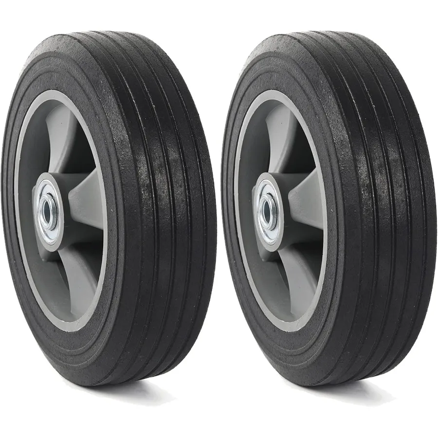 2Pack 8 x 2 Flat Free Solid Rubber Tire and Wheel with 3 4 Axle Bore Hole and 2 Offset Hub Ideal for Dolly Trolley Hand Trucks
2Pack 8 x 2 Flat Free Solid Rubber Tire and Wheel with 3 4 Axle Bore Hole and 2 Offset Hub Ideal for Dolly Trolley Hand Trucks