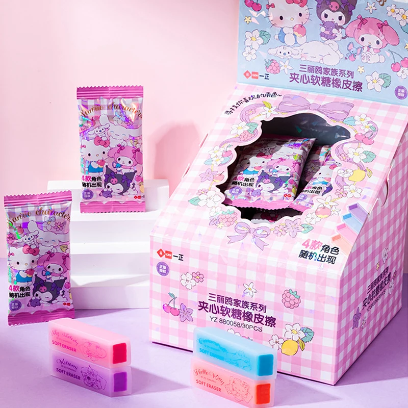 30 шт., мягкий ластик для моделирования конфет, канцелярские принадлежности, специальный мультяшный образ для студентов, слепая коробка, ластик для карандашей Hello Kitty 
30 шт., мягкий ластик для моделирования конфет, канцелярские принадлежности, специальный мультяшный образ для студентов, слепая коробка, ластик для карандашей Hello Kitty