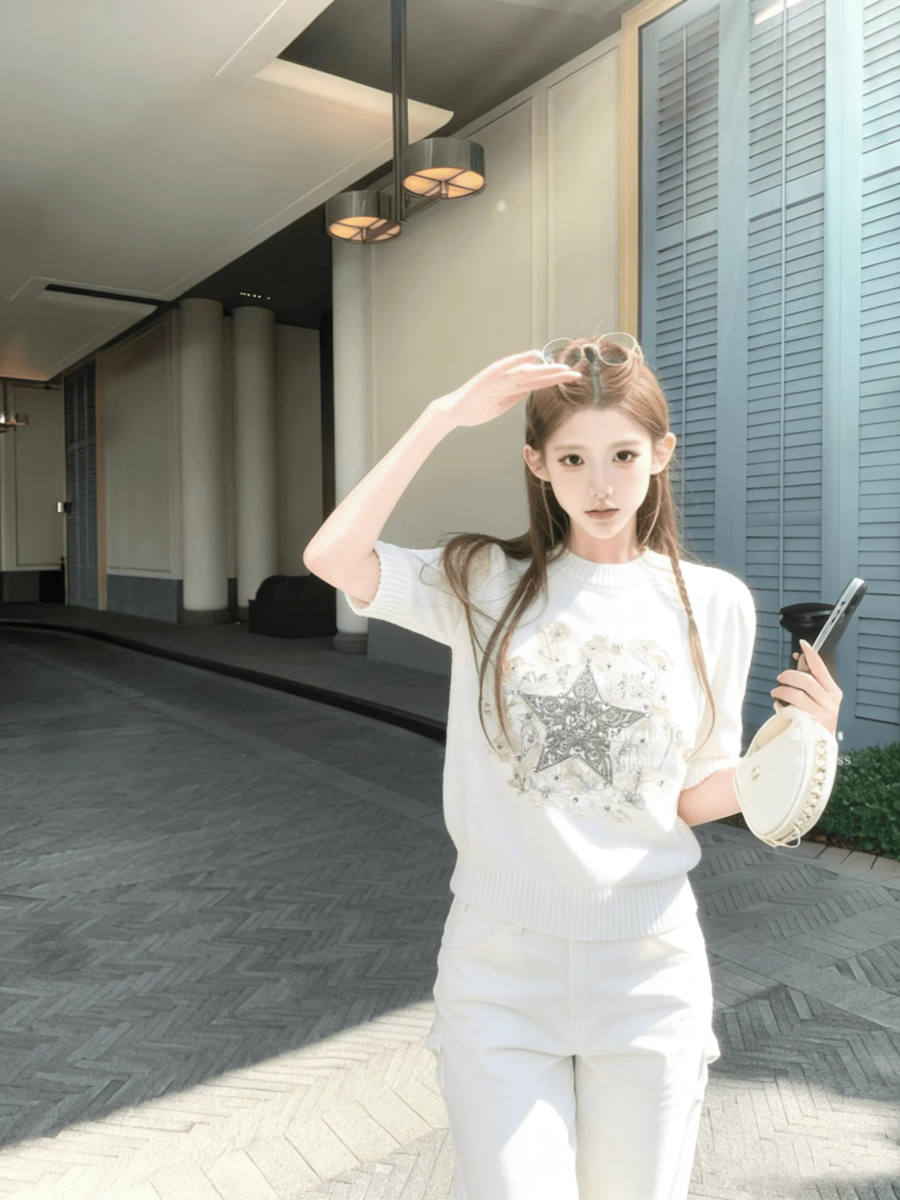 Ele Embroidered Luy Star Slim Fit ort Sve T-irt French Sle Knitted Top for Women Cotton Blend Polyester Nylon ...
Ele Embroidered Luy Star Slim Fit ort Sve T-irt French Sle Knitted Top for Women Cotton Blend Polyester Nylon ...