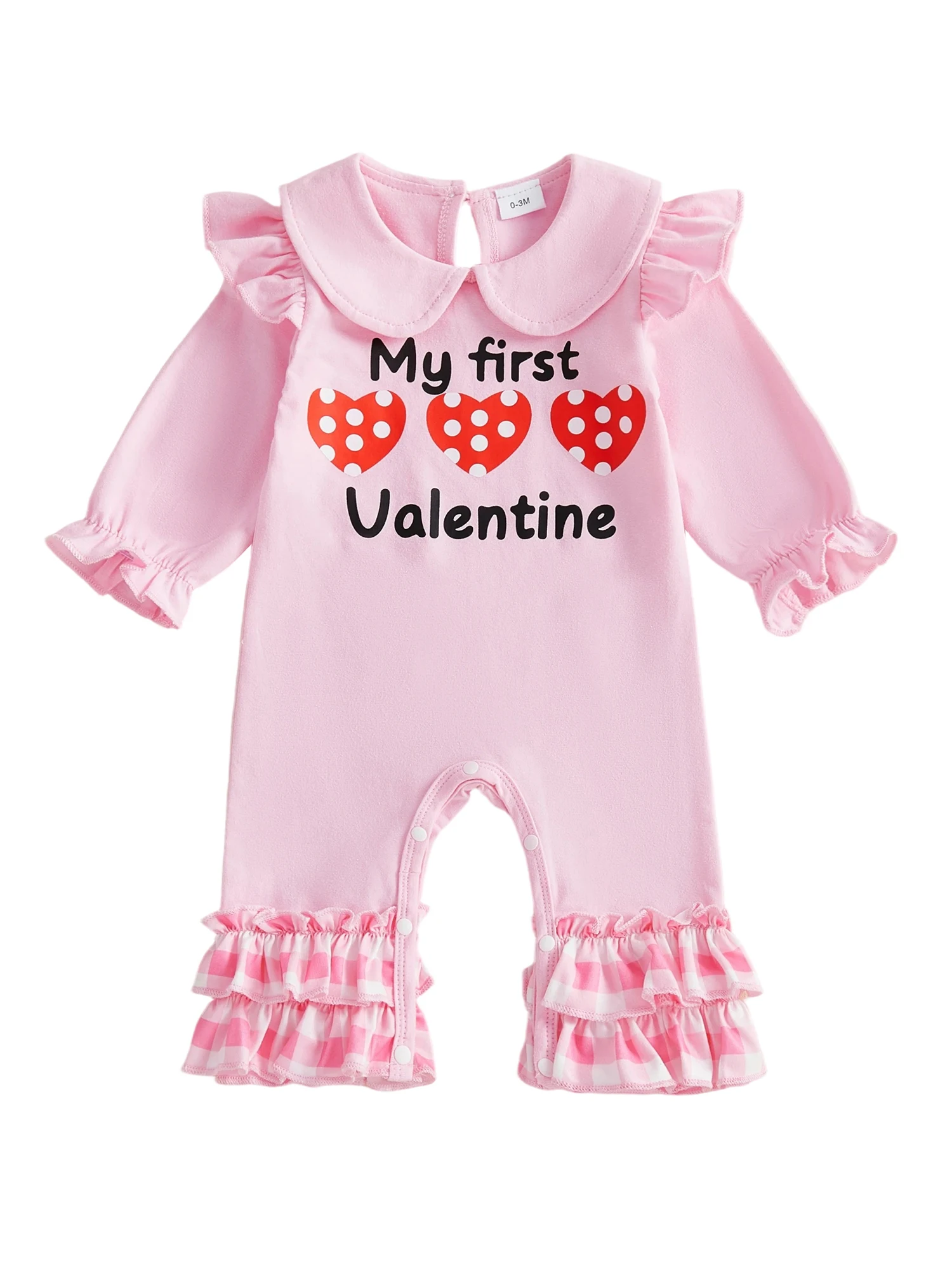Infant Valentine s Day with Heart Print and Ruffle Detail Sweetheart Neckline and Long Sleeves for Newborn Baby Girl
Infant Valentine s Day with Heart Print and Ruffle Detail Sweetheart Neckline and Long Sleeves for Newborn Baby Girl