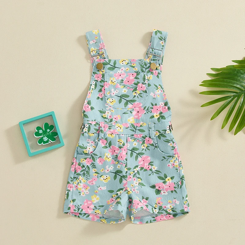 Baby Girl Summer Overalls Sleeveless Floral Print Jumpsuit Shortalls Kids Rompers with Pockets
Baby Girl Summer Overalls Sleeveless Floral Print Jumpsuit Shortalls Kids Rompers with Pockets