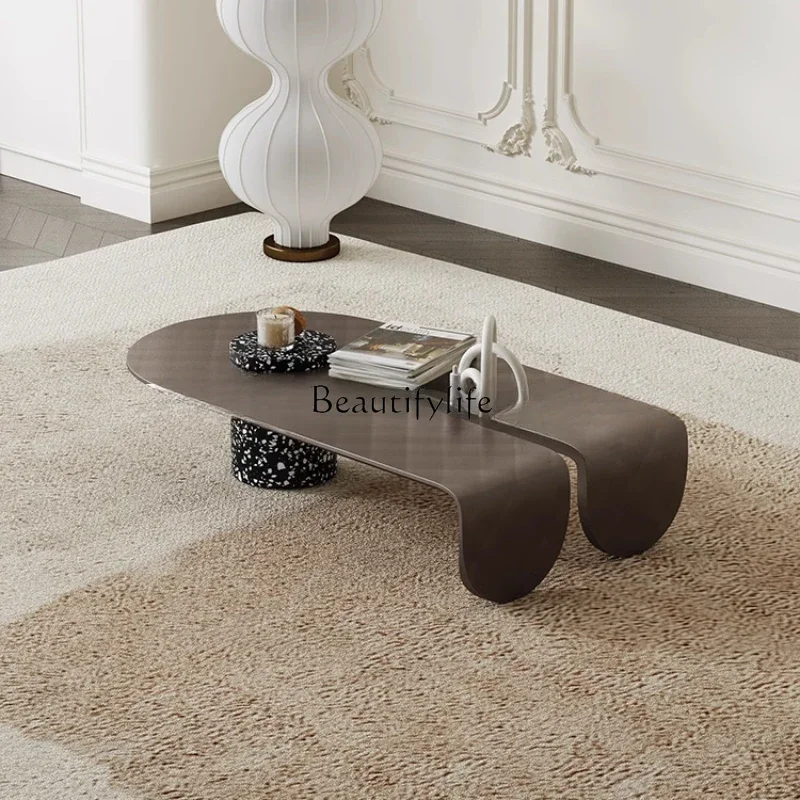 12-*Italian light luxury modern home living room coffee table metal brushed oval
12-*Italian light luxury modern home living room coffee table metal brushed oval