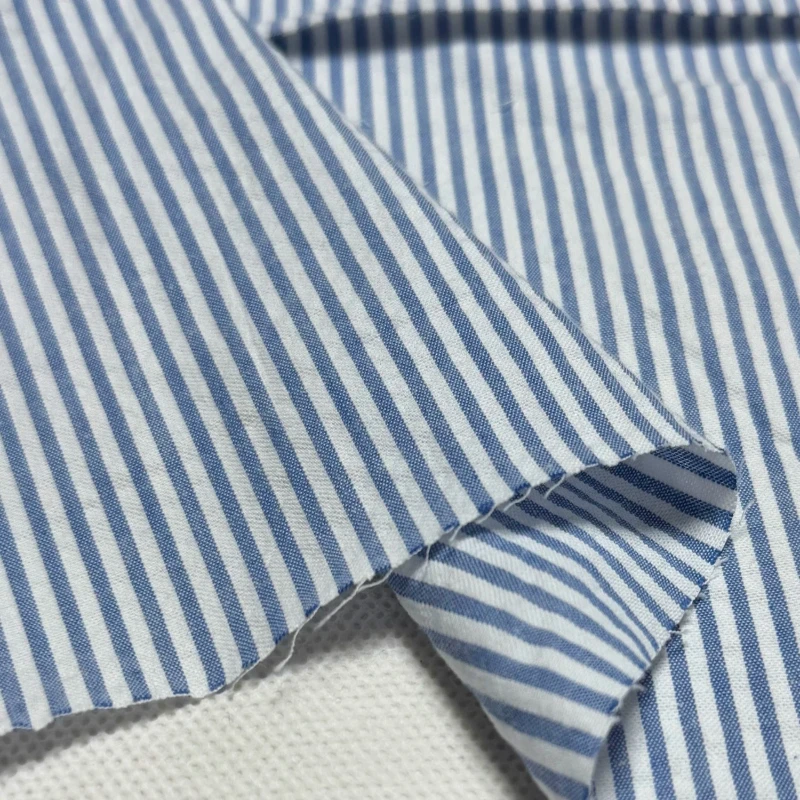 100% Cotton Blue White Yarn Dyed Vertical Stripe Bubble Crinkle Fabric Lightweight Breathable Shirt Dress Pants DIY Sewing
100% Cotton Blue White Yarn Dyed Vertical Stripe Bubble Crinkle Fabric Lightweight Breathable Shirt Dress Pants DIY Sewing