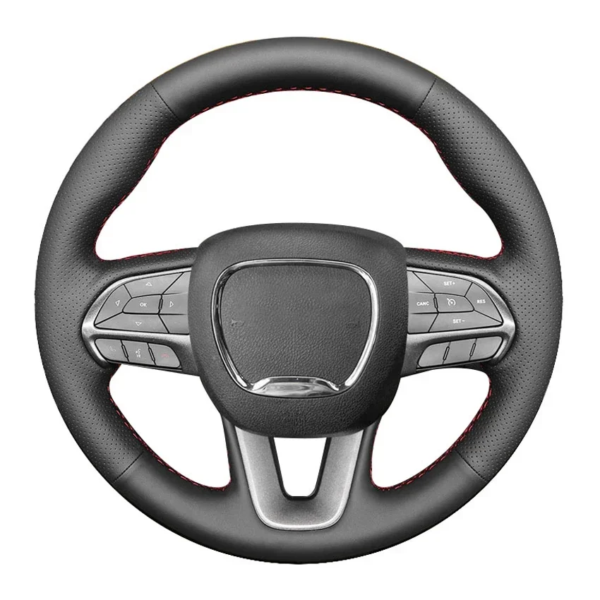 Black Faux Leather Car Steering Wheel Cover for Dodge Challenger 2015-2020 Charger 2015-2024
Black Faux Leather Car Steering Wheel Cover for Dodge Challenger 2015-2020 Charger 2015-2024