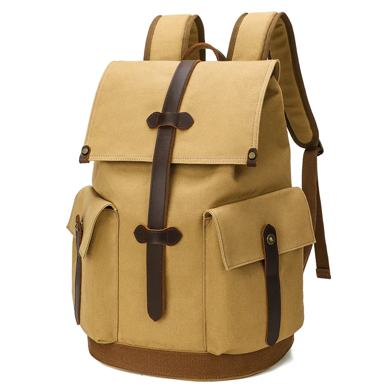 Vintage Casual Canvas Bag Wear resistant backpack Outdoor travel bag Computer bag Urban simple student schoolbag
Vintage Casual Canvas Bag Wear resistant backpack Outdoor travel bag Computer bag Urban simple student schoolbag