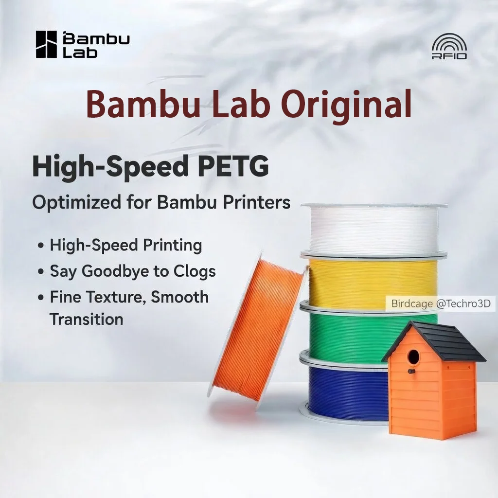 Bambu Lab Original PETG HF High Speed 3D Printer Filament 1kg RFID Auto Recognition DIY PETG-HF Fast Printing Material
Bambu Lab Original PETG HF High Speed 3D Printer Filament 1kg RFID Auto Recognition DIY PETG-HF Fast Printing Material