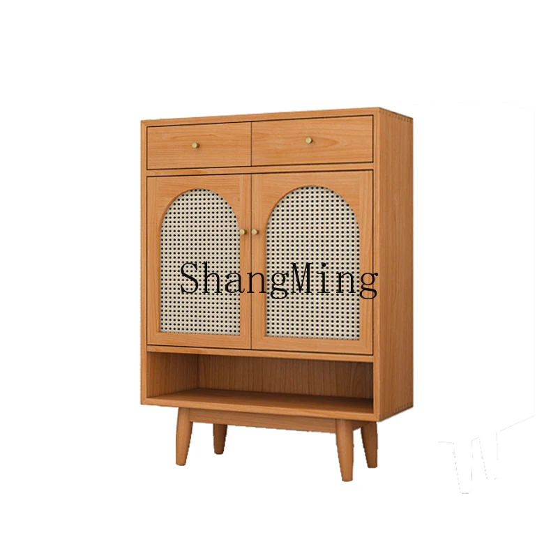 ZJH solid wood rattan shoe cabinet retro home door storage cabinet opposite the door entrance with drawers
ZJH solid wood rattan shoe cabinet retro home door storage cabinet opposite the door entrance with drawers