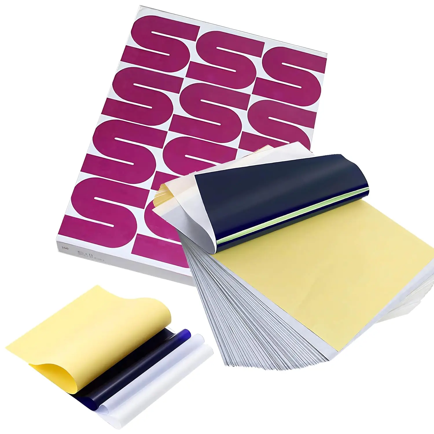 100 Sheets Tattoo Transfer Paper - 4-Layer Thermal Stencil for Artists & Beginners, A4 Size, Clean Long-Lasting Transfer
100 Sheets Tattoo Transfer Paper - 4-Layer Thermal Stencil for Artists & Beginners, A4 Size, Clean Long-Lasting Transfer
