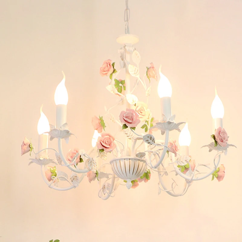 French pastoral rose flower lighting creative bedroom living room chandelier retro American warm princess room rose candle lamps
French pastoral rose flower lighting creative bedroom living room chandelier retro American warm princess room rose candle lamps