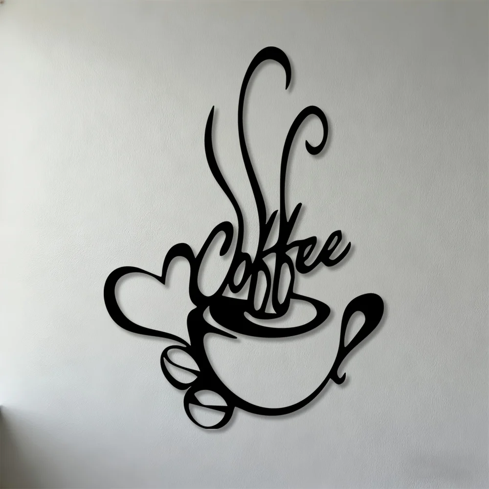 1pc 2D Flat Coffee Cup with Steam Metal Wall Art, Iron Wall Sculpture for Kitchen Cafe Dining Room Office Decor
1pc 2D Flat Coffee Cup with Steam Metal Wall Art, Iron Wall Sculpture for Kitchen Cafe Dining Room Office Decor