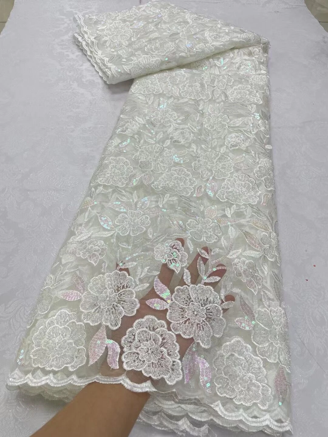 Nigerian Tulle Embroidery with Sequins, Net Cloth, Beads, Stone Prom Dresses, Lace Fabric, High Quality, 2024, 5Yards, JL298
Nigerian Tulle Embroidery with Sequins, Net Cloth, Beads, Stone Prom Dresses, Lace Fabric, High Quality, 2024, 5Yards, JL298
