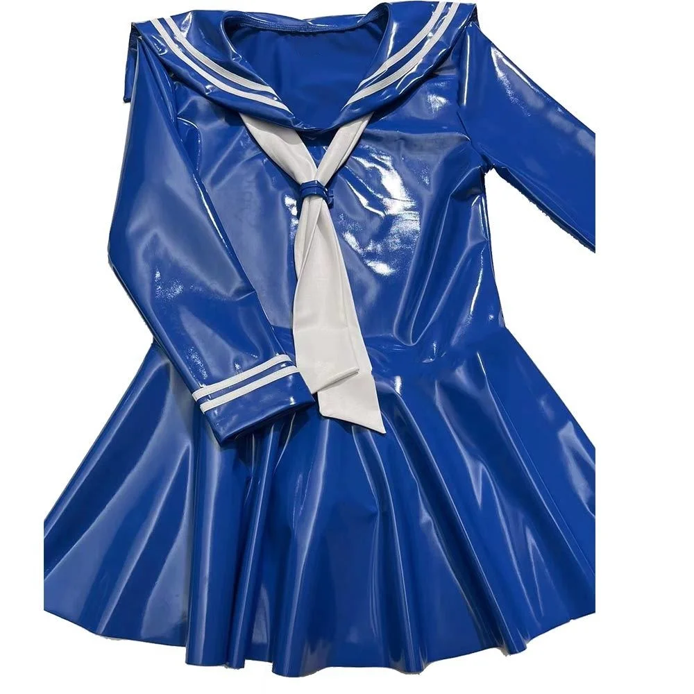 Azure Latex Cosplay Dress Sailor Costume Performance Uniform
Azure Latex Cosplay Dress Sailor Costume Performance Uniform