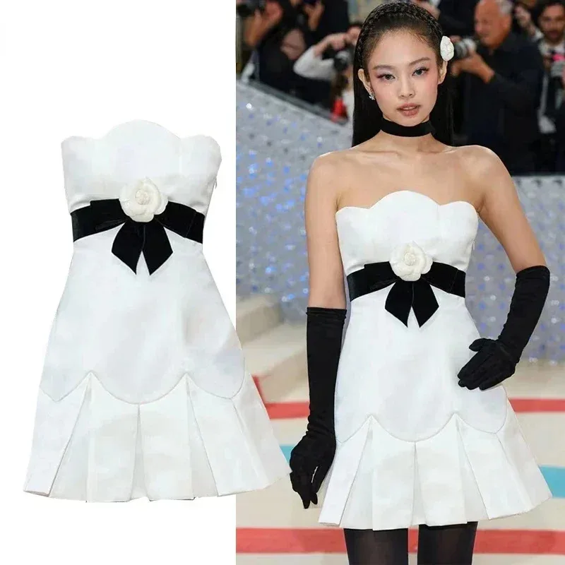Kpop Jennie платье без бретелек женское винтажное элегантное платье с бантом и цветком с высокой талией без рукавов дизайнерское лето 2023, женские вечерние платья
Kpop Jennie платье без бретелек женское винтажное элегантное платье с бантом и цветком с высокой талией без рукавов дизайнерское лето 2023, женские вечерние платья