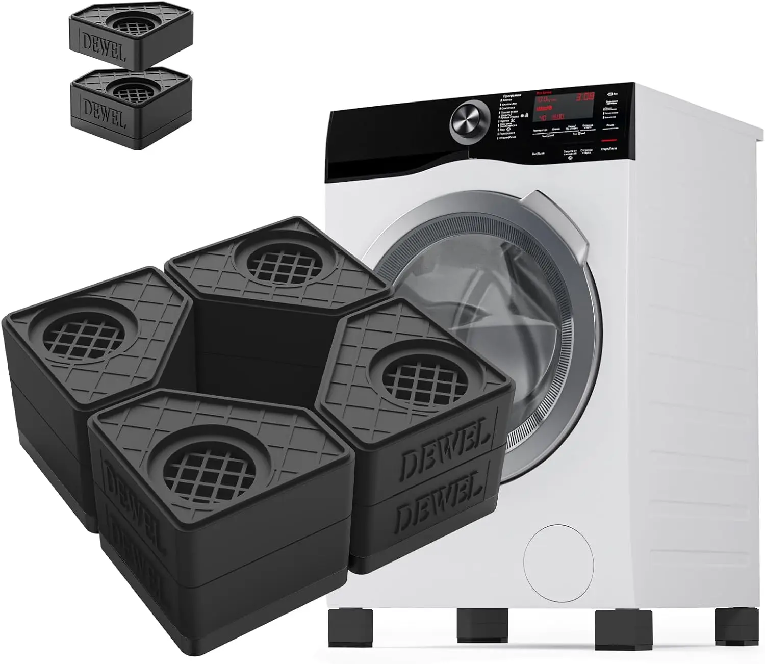Anti Vibration Pads for Washing Machine Support, Pedestal for Washer and Dryer with 1100 lbs Capacity, Non Slip Foot Pads for
Anti Vibration Pads for Washing Machine Support, Pedestal for Washer and Dryer with 1100 lbs Capacity, Non Slip Foot Pads for