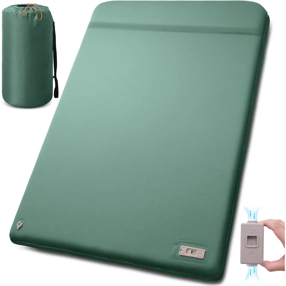 Inflatable sleeping mat with electric pump, thick foam camping mattress for 2 persons with pillow, easy to inflate and deflate
Inflatable sleeping mat with electric pump, thick foam camping mattress for 2 persons with pillow, easy to inflate and deflate