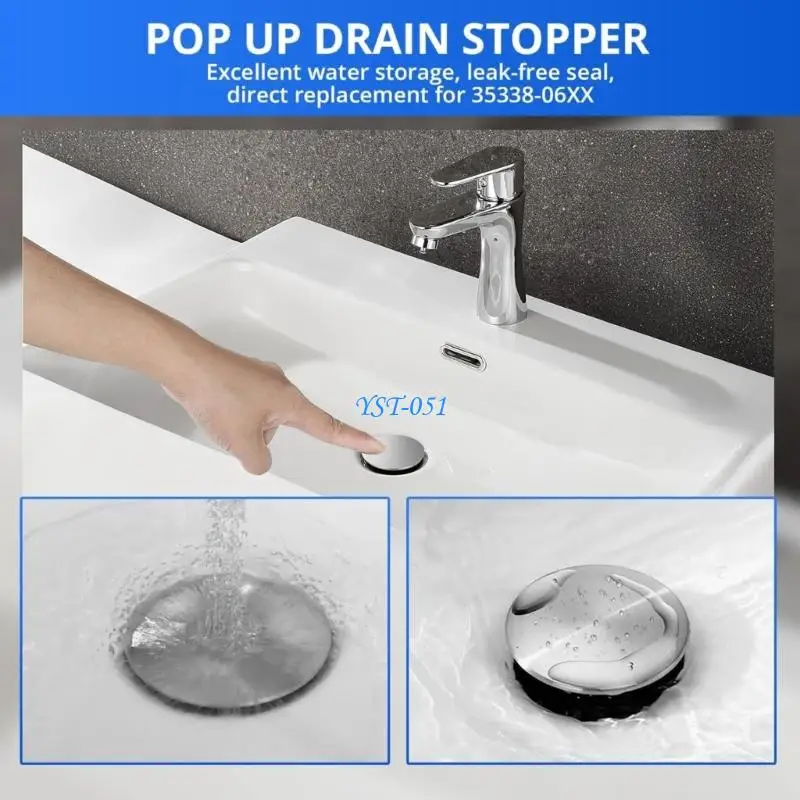 E15A 972098A Drain Stoppers Replacement Watertight Seal No Tool Need for Kitchen
E15A 972098A Drain Stoppers Replacement Watertight Seal No Tool Need for Kitchen